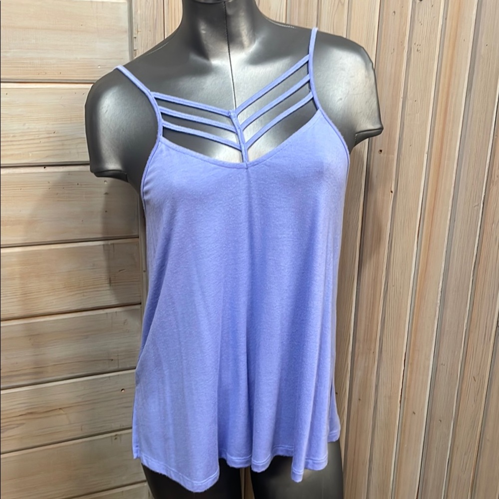 🦋Express Blue Asymmetrical Camisole with Cut Out Style